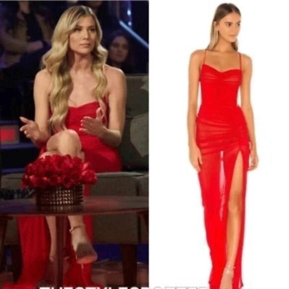 Michael Costello xRevolve Follie Gown in Red - Picture 1 of 12